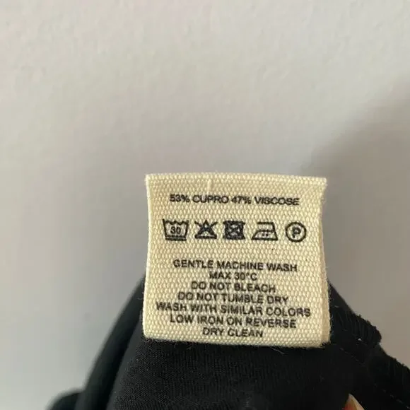 Djerf Avenue Black Maxi Dress Strappy Silky Going Out Party Sexy Women's size XL - Picture 11 of 11